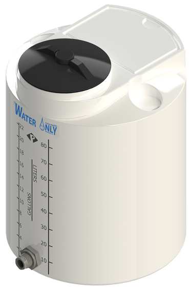 25 Gal ProChem® Potable Water Tank w/Bulkhead Fittings - Twist Lid 8